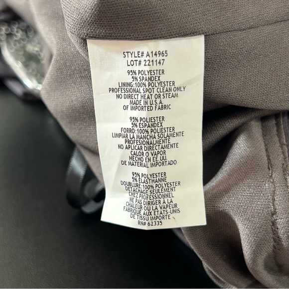 Betsy & Adam Dress Metallic Shoulder Strap 'Made In The USA' Black Size 8 - Picture 5 of 7